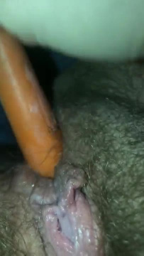 Solo Sex Film Fruits and Vegetables & Hairy Pussy Amateur