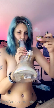 Emo Gothic Hot Porno Smoking Girl with Animebitch666 and Tattoo Piercing