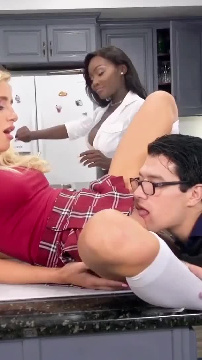 Upskirt Porno Video Pussy Licking with Naomi Woods at Brazzers and Ebony
