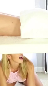 Teen Porno Video Licking Balls for Milking Table & Big Boobs Blonde